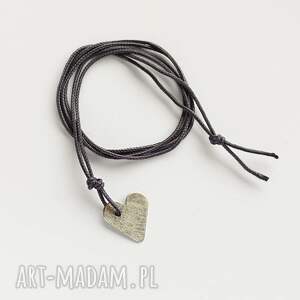 serduszko wisiorek, serce, alpaka, sznurek