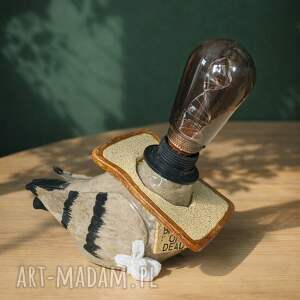 Lampa ceramiczna BREAD OR DEAD, pigeon lamp, gołąb