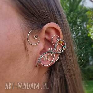 Prezent Nausznice oryginalne kolczyki zausznice cytryn i kolorowe