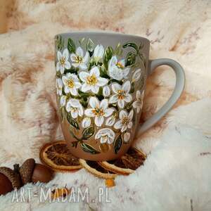 Prezent Jaśmin. Ręcznie kubek 300 ml - malowana porcelana