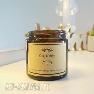 moka candles świeca sojowa z olejkiem eterycznym mięta wegan