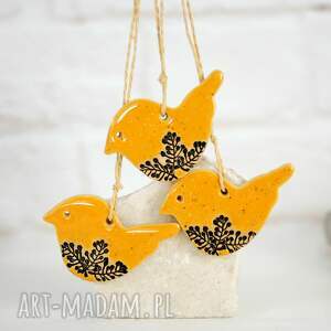 Wiosenna dekoracja do domu - ceramiczne sikorki