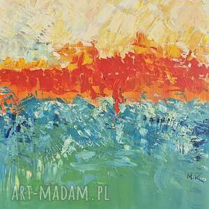 obraz olejny abstrakcja horyzont w ogniu, obrazy olejne, duże obrazy