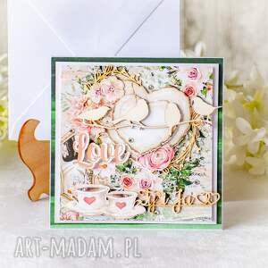 handmade scrapbooking kartki kartka na ślub / rocznicę - ty i ja