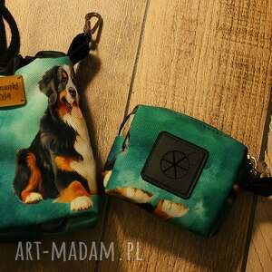 Zestaw saszetka na smaczki i woreczki # berneński pies pasterski