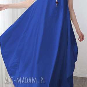 sukienki sukienka niebieska oversize długa