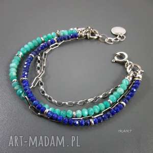 handmade lapis lazuli z amazonitem