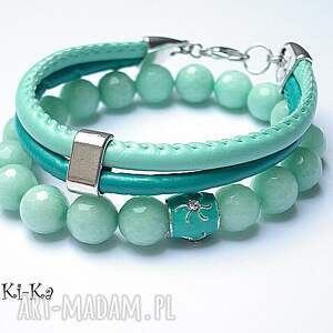 ręczne wykonanie mint and turquoise duo