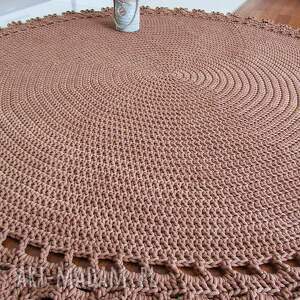 dywan circle 90cm ze sznurka bawełny do sypialni
