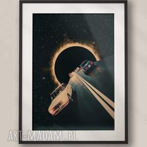 Plakat włoska robota - kolaż fine art - a3, kosmos, surrealizm, surrealistyczny