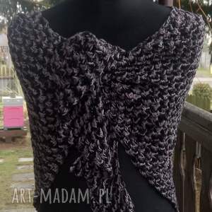 szary melanż, chusta - bawelną