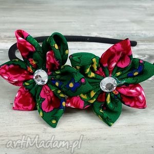 handmade ozdoby do włosów opaska z ozdobą dla dziewczynki