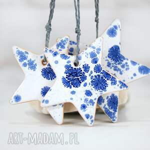 handmade pomysł na święta upominki ceramiczne gwiazdki choinkowe