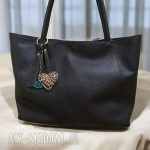 shopper torba skórzana chocolate dark, bag, skóra naturalna szoperka