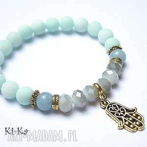 ręczne wykonanie kolekcja rich - blue hamsa