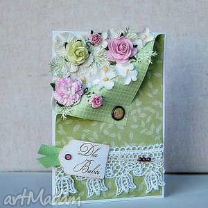 ręcznie wykonane scrapbooking kartki dla babci - kartka