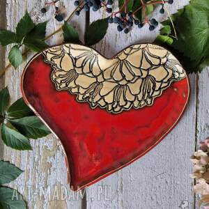 ceramiczne serce xl prezent od serca, czerwone serduszko, rocznica ślubu