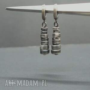 ag 925-kolczyki 019, biżuteria autorska srebro oksydowane srebrna