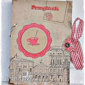 handmade scrapbooking albumy przepiśnik vintage - kawa w mieście