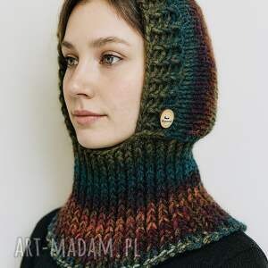 Balaclava kominiarka kaptur z kominem zamiast czapki handmade