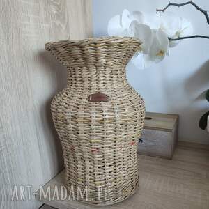 flakon dekoracyjny, wiklina, wazon, wystrój, dekoracja