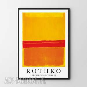 plakat mark rothko yellow red orange - format A4 salonu, plakaty