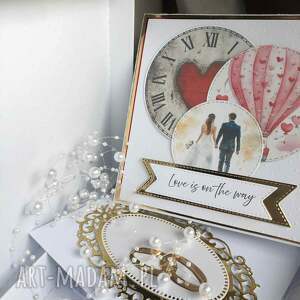kartka ślubna w pudełku życzenia, personalizacja miłość