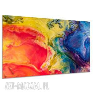 Obraz abstrakcyjny na płótnie 120x80 cm - czerwony i niebieski
