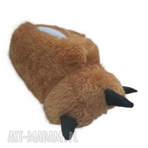 zabawne kapcie łapy roz 33/34 20,5 cm wełna merynos dla dzieci zabawny