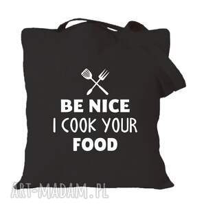 hand-made torba z nadrukiem dla kucharza kucharki, prezent najlepsza kucharka, gotowanie