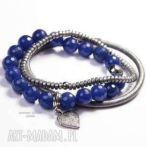 handmade navy blue & silver