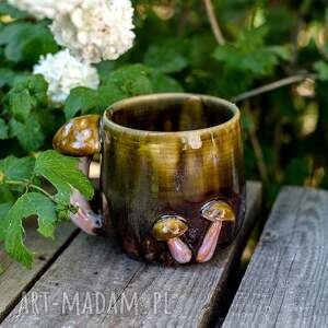handmade ceramika handmade kubek z borowikiem| jesienne zbiory | 500 ml