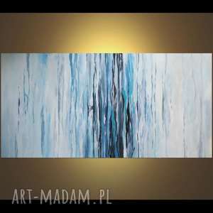 abstrakcja niebieska - obraz akrylowy formatu 50/100 cm