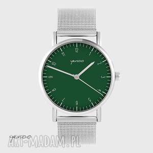 handmade zegarki zegarek, bransoletka - simple elegance, zielony metalowy, unisex