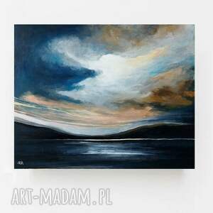 Obraz akrylowy na płótnie 40x50 cm - wieczór nad jeziorem