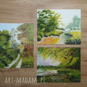 Prezent WYPRZEDAŻ KOLEKCJI - ZESTAW RĘCZNIE MALOWANYCH OBRAZÓW