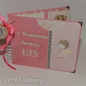 handmade scrapbooking albumy album komunia dziewczynka