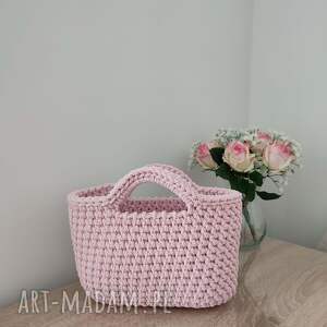 koszyk - torba do ręki ze sznurka 25cmx20cm, torebka szydełkowa