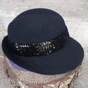 handmade kapelusze czarna fedora