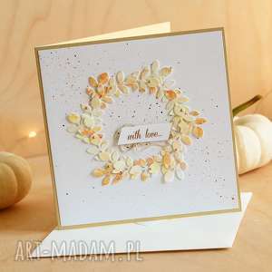 jesienna kartka na różne okazje - annamade akcesoria scrapbooking