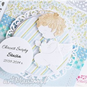 handmade scrapbooking kartki kartka na chrzest święty