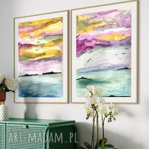 zestaw akwareli malowany, alwarele malowanr, nowoczesna akwarela, obrazki