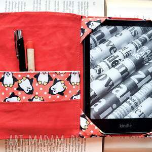 Etui na czytnik: wesołe pingwinki, na książkę