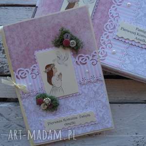 handmade scrapbooking kartki kartka komunia pudełko