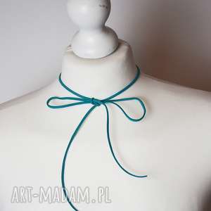 handmade naszyjniki choker turkusowy