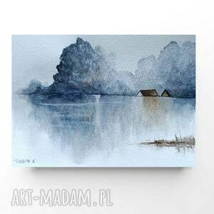 PEJZAŻ - praca formatu A5, akwarela