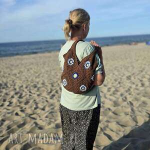 torebka z motywem kwiatowym ramię