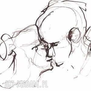 obraz na płótnie - para miłość pocałunek minimalistyczny 120x80 cm 703301