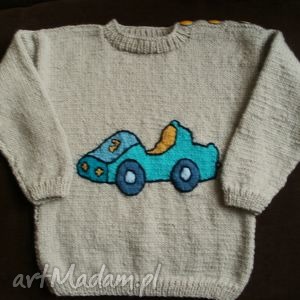 ręcznie robione sweterek "samochodzik"