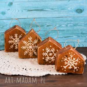 handmade upominki świąteczne domki - bombki - zestaw 2